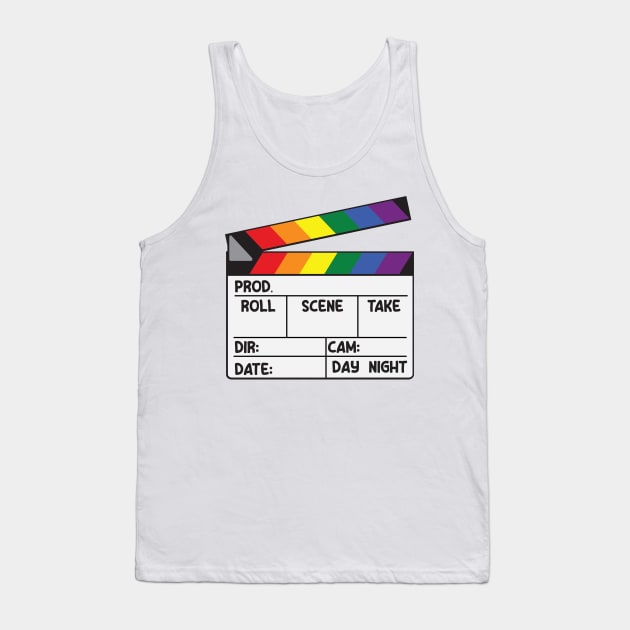 Film Slate - Rainbow Pride Tank Top by LaLunaWinters